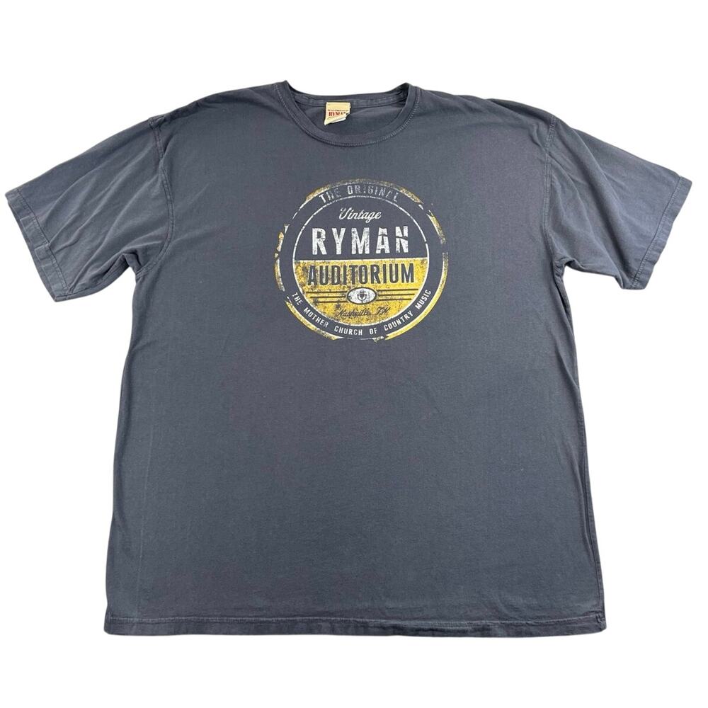 Ryman Auditorium Nashville TN Graphic T-Shirt Gray Country Music Tee XL